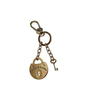 Dooney & Bourke Gold Padlock and Key Purse Charm Key Chain